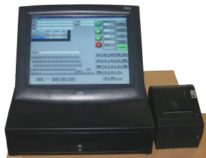 EPOS touchscreen, cash drawer and receipt printer