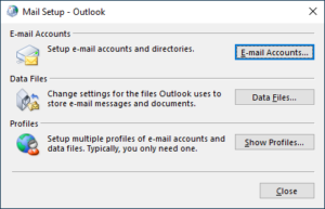 Mail setup Outlook