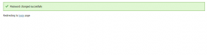 password update success