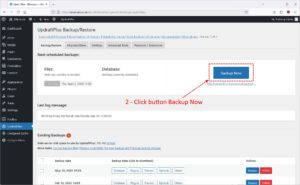 Make a manual backup of WordPress website