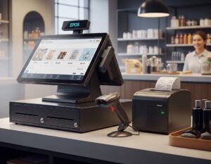 Electronic point of sale system in retail shop